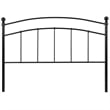 Pemberly Row Contemporary Queen Metal Spindle Headboard in Black