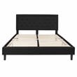 Pemberly Row Modern / Contemporary Tufted King Platform Bed in Black