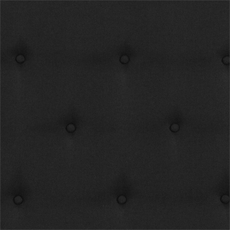 Pemberly Row Modern / Contemporary Tufted King Platform Bed in Black