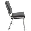 Pemberly Row Faux Leather Bariatric Chair in Black and Silver