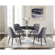 Pemberly Row Assembled Contemporary Side Dining Chair in Charcoal Fabric