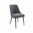 Pemberly Row Assembled Contemporary Side Dining Chair in Charcoal Fabric