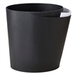 Pemberly Row Modern Deskside Recycling and Trash Can 9929BL Black
