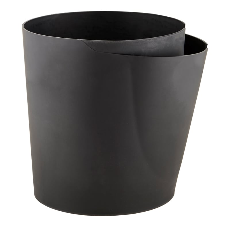 Pemberly Row Modern Deskside Recycling and Trash Can 9929BL Black