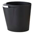 Pemberly Row Modern Deskside Recycling and Trash Can 9929BL Black