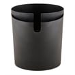 Pemberly Row Modern Deskside Recycling and Trash Can 9929BL Black