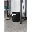 Pemberly Row Modern Deskside Recycling and Trash Can 9929BL Black