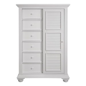 Pemberly Row Modern / Contemporary White Wood Gentleman's Chest