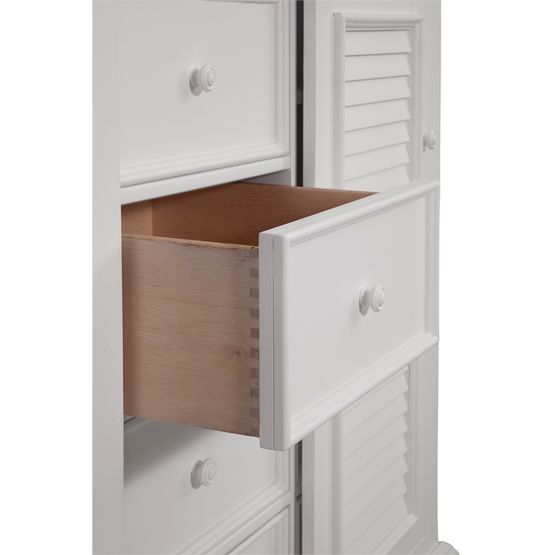 Pemberly Row Modern / Contemporary White Wood Gentleman's Chest