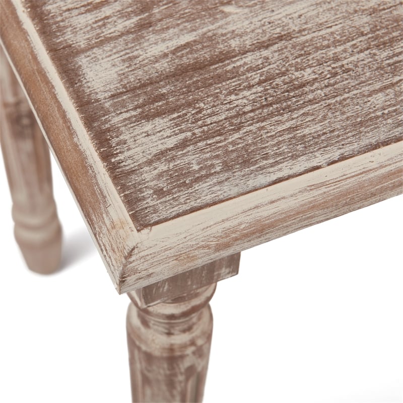 Pemberly Row Modern / Contemporary Side Table Distressed Natural