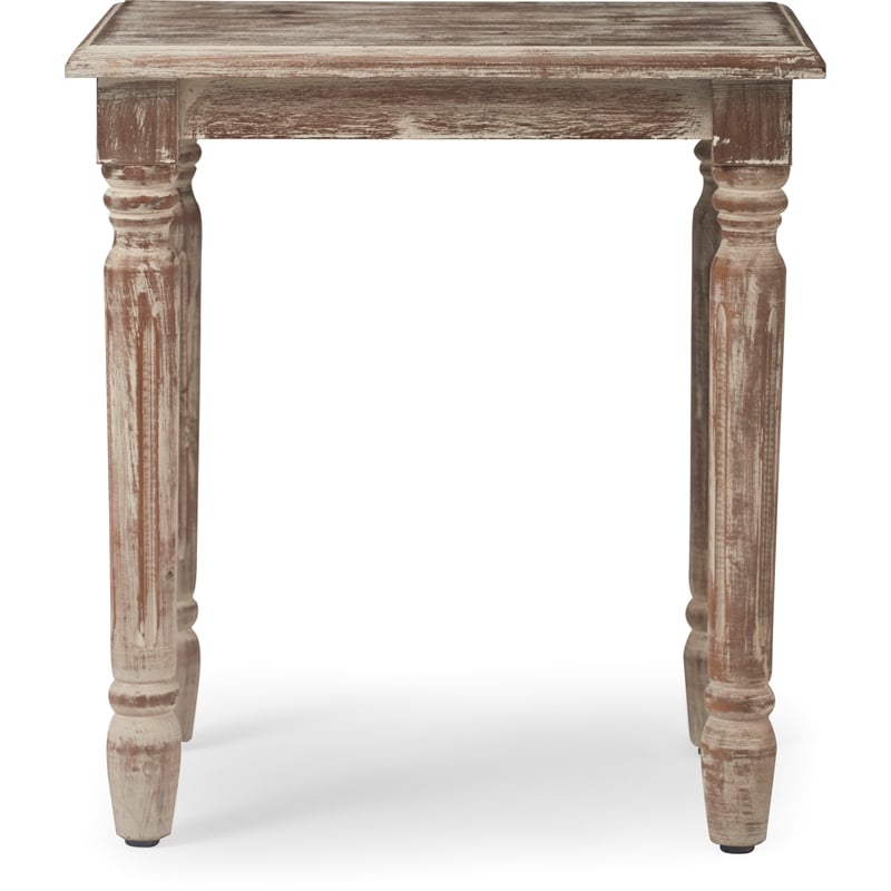 Pemberly Row Modern / Contemporary Side Table Distressed Natural
