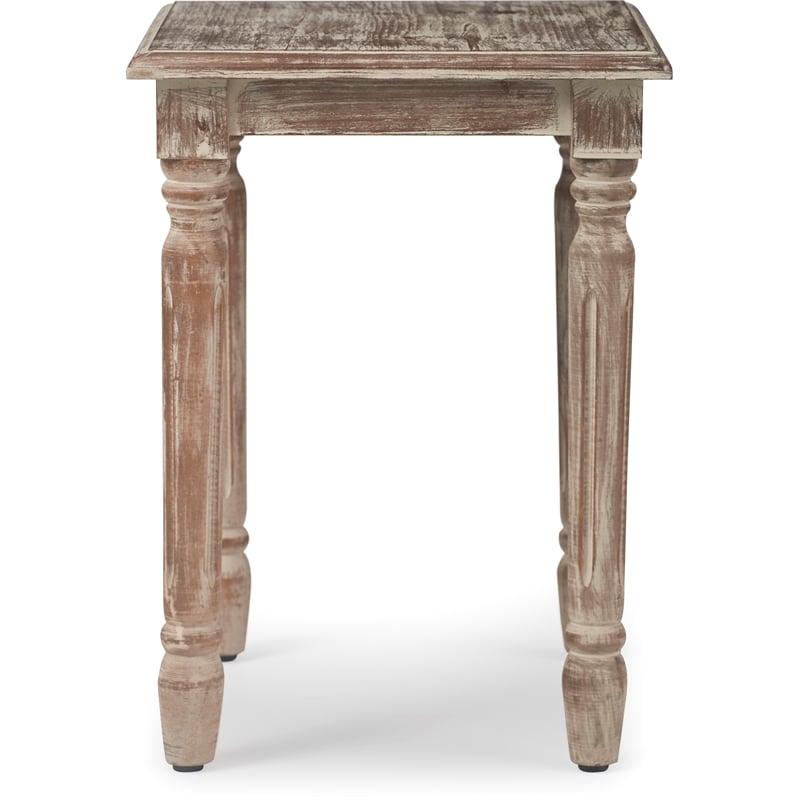 Pemberly Row Modern / Contemporary Side Table Distressed Natural