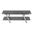 Pemberly Row Modern / Contemporary Coffee Table in Stone Gray