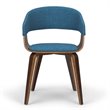 Pemberly Row Modern / Contemporary Solid Wood Dining Chair in Blue