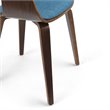 Pemberly Row Modern / Contemporary Solid Wood Dining Chair in Blue