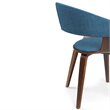 Pemberly Row Modern / Contemporary Solid Wood Dining Chair in Blue