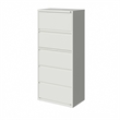Pemberly Row 30-in Wide 5 Drawer Metal Lateral Filing Cabinet White