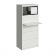 Pemberly Row 30-in Wide 5 Drawer Metal Lateral Filing Cabinet White