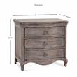 Pemberly Row Contemporary Antique Gray Wood 3-Drawer Nightstand