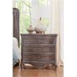 Pemberly Row Contemporary Antique Gray Wood 3-Drawer Nightstand