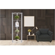 Pemberly Row Modern / Contemporary Glass Display Shelf in Chrome