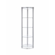 Pemberly Row Modern / Contemporary Glass Display Shelf in Chrome