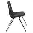 Pemberly Row Contemporary 14In. Student Stack Chair In Black