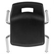 Pemberly Row Contemporary 14In. Student Stack Chair In Black