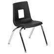 Pemberly Row Contemporary 14In. Student Stack Chair In Black