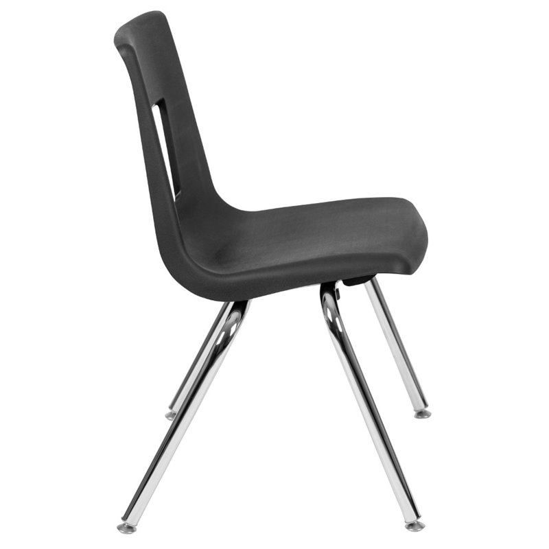 Pemberly Row Contemporary 16In. Student Stack Chair In Black