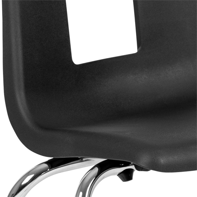 Pemberly Row Contemporary 16In. Student Stack Chair In Black