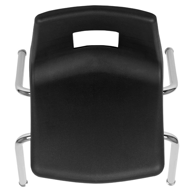 Pemberly Row Contemporary 16In. Student Stack Chair In Black