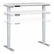 Pemberly Row 48W Height Adjustable Desk in White - Engineered Wood