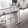 Pemberly Row 48W Height Adjustable Desk in White - Engineered Wood