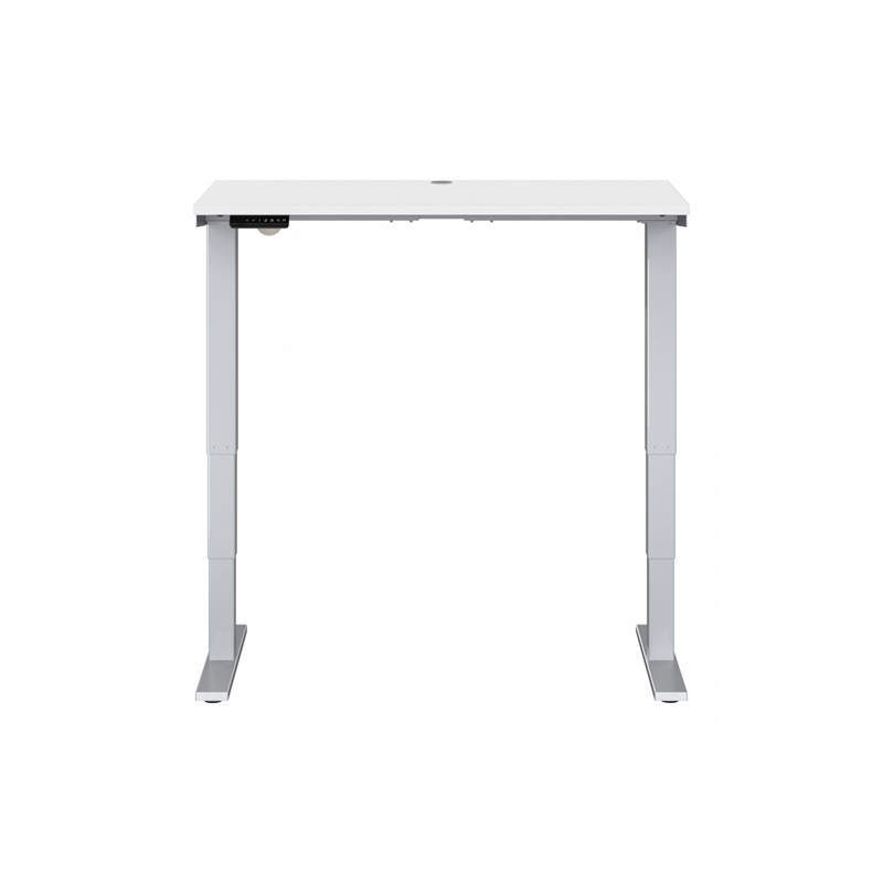 Pemberly Row 48W Height Adjustable Desk in White - Engineered Wood