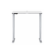 Pemberly Row 48W Height Adjustable Desk in White - Engineered Wood