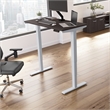 Pemberly Row 48W Height Adjustable Desk in Storm Gray - Engineered Wood