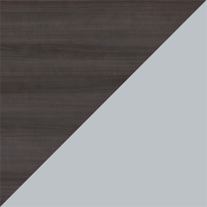 Pemberly Row 48W Height Adjustable Desk in Storm Gray - Engineered Wood