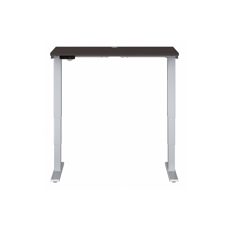 Pemberly Row 48W Height Adjustable Desk in Storm Gray - Engineered Wood