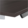 Pemberly Row 48W Height Adjustable Desk in Storm Gray - Engineered Wood