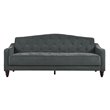 Pemberly Row Modern Vintage Tufted Sofa Sleeper II- Gray Velvet