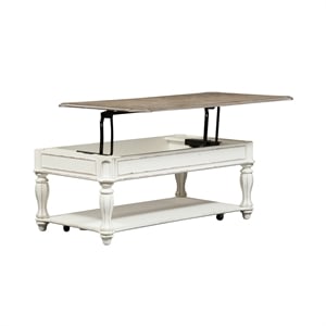 Pemberly Row Modern / Contemporary Magnolia Lift Top Cocktail Table