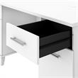 Pemberly Row 60W Office Desk with Drawers in White - Engineered Wood