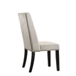 Pemberly Row Upholstered Wood Dining Chair in Beige (Set of 2)