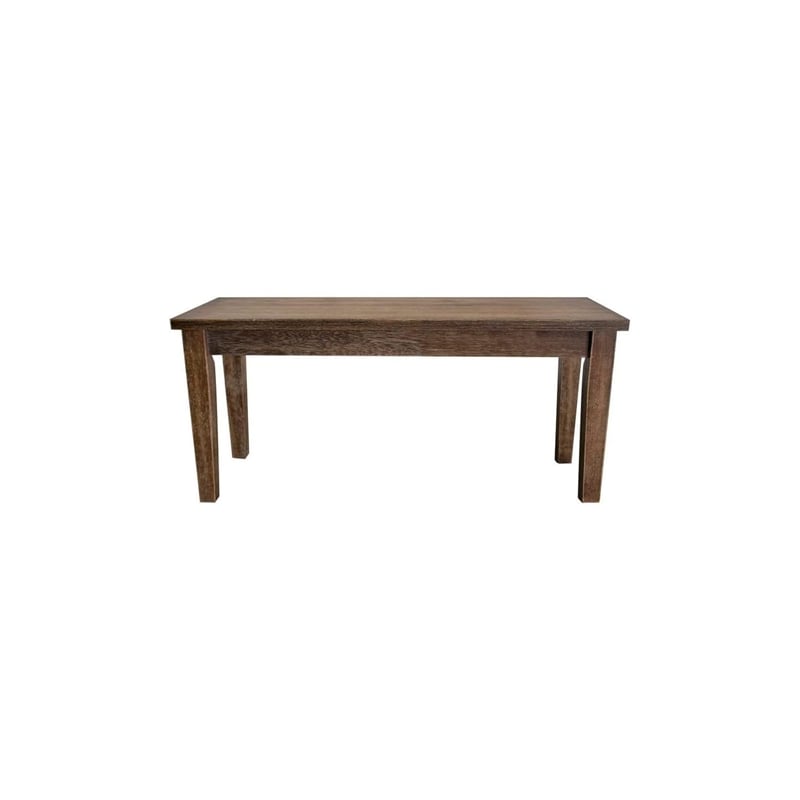 Pemberly Row Transitional Solid Wood Dining Room Bench in Antique Natural Oak