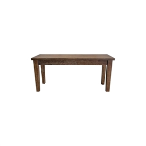Pemberly Row Transitional Solid Wood Dining Room Bench in Antique Natural Oak