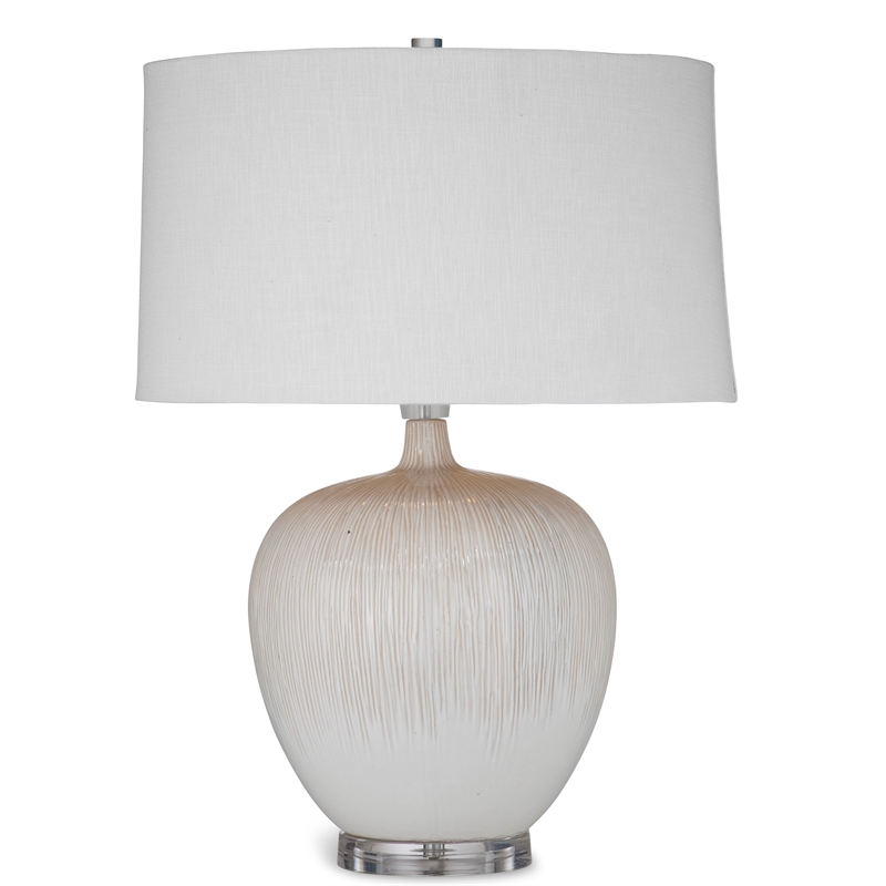 Pemberly Row Modern / Contemporary Ceramic Table Lamp in Beige