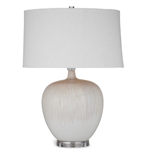 Pemberly Row Modern / Contemporary Ceramic Table Lamp in Beige