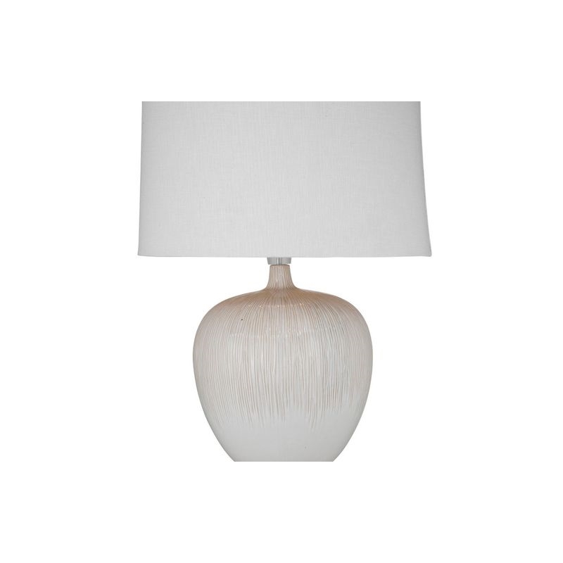 Pemberly Row Modern / Contemporary Ceramic Table Lamp in Beige