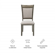 Pemberly Row Metal Upholstered Set of Two Dining Side Chairs in Pewter